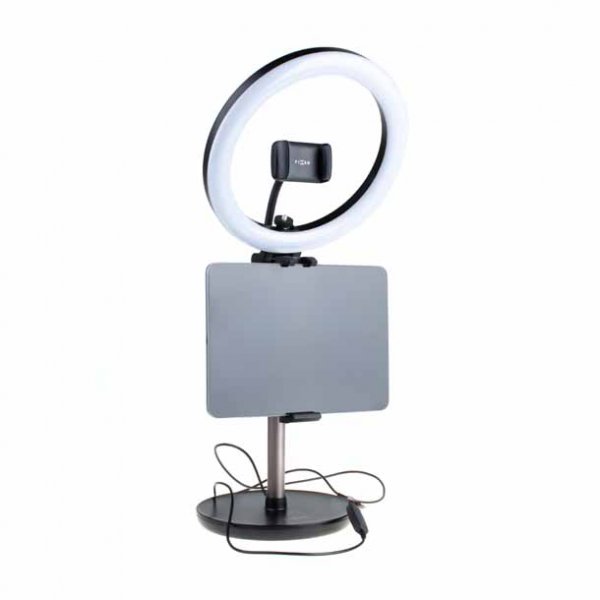 Fixed LED Ring Desktop Stand Tablet/Phone Stand