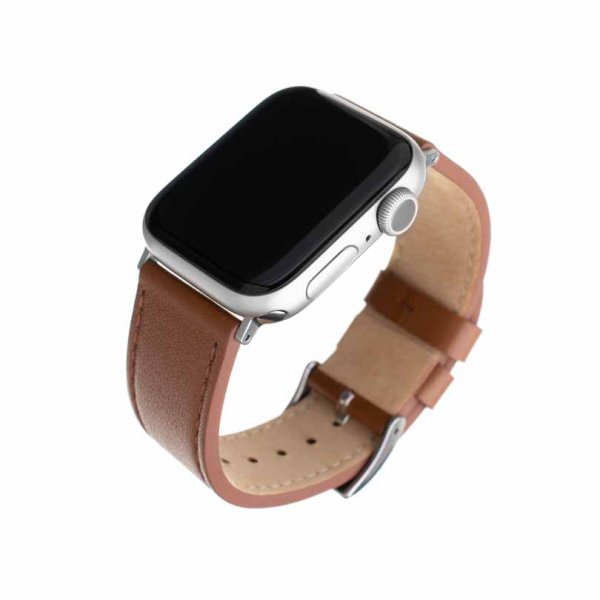 Fixed Apple Watch 44/45/46mm/Apple Watch Ultra Armband Leather Strap Brun