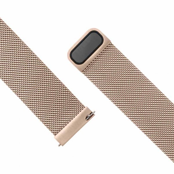 Fixed Samsung Galaxy Watch 20mm Armband Mesh Strap Roseguld