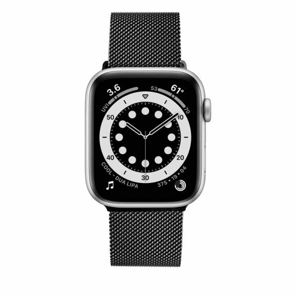 Fixed Apple Watch 38/40/41/42mm Armband Mesh Strap Svart