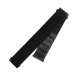 Fixed Samsung Galaxy Watch 22mm Armband Nylon Strap Reflective Svart