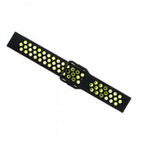 Fixed Samsung Galaxy Watch 20mm Armband Sport Silicone Strap Black Lime