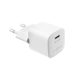Fixed Laddare med Kabel Mini PD Travel Charger Kit USB-C/USB-C 20W Vit