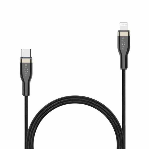 Fixed Kabel METAL Series USB-C/Lightning 2m Svart