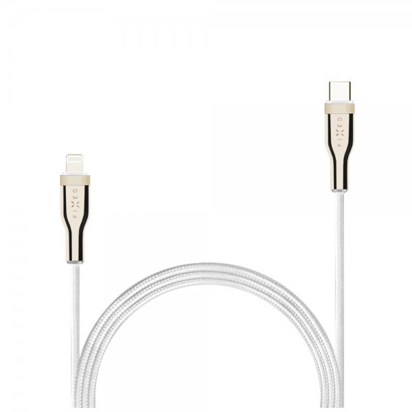 Fixed Kabel METAL Series USB-C/Lightning 2m Vit