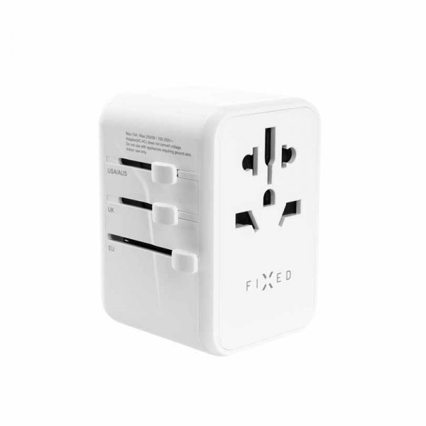Fixed Laddare Travel Adapter USB-A/USB-C 65W