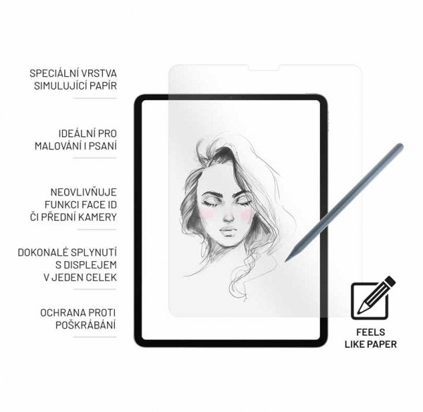 Fixed iPad Pro 12.9 (gen 3/4/5/6) Skärmskydd PaperGlass