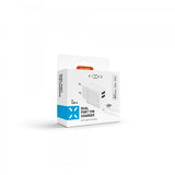Fixed Laddare med Lightning-kabel 1m 2xUSB-A 17W Vit