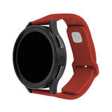 Fixed Samsung Galaxy Watch 20mm Armband Silicone Sporty Strap Röd