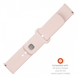 Fixed Samsung Galaxy Watch 20mm Armband Silicone Sporty Strap Rosa