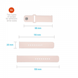 Fixed Samsung Galaxy Watch 20mm Armband Silicone Sporty Strap Rosa