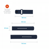 Fixed Samsung Galaxy Watch 22mm Armband Silicone Sporty Strap Blå