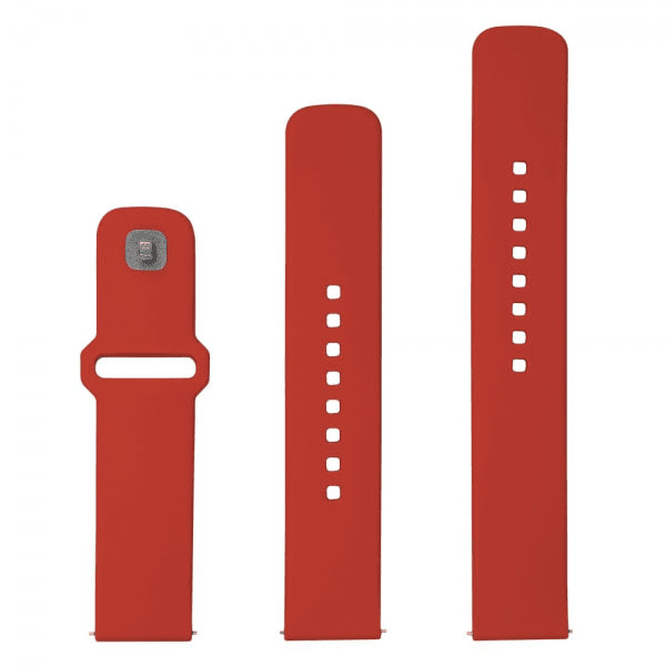 Fixed Samsung Galaxy Watch 22mm Armband Silicone Sporty Strap Röd