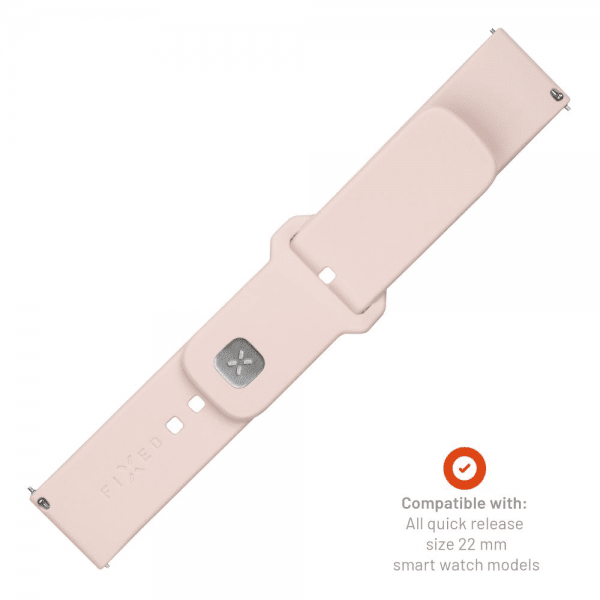 Fixed Samsung Galaxy Watch 22mm Armband Silicone Sporty Strap Rosa