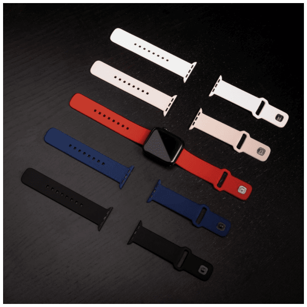Fixed Apple Watch 44/45/46mm Armband Silicone Sporty Strap Vit