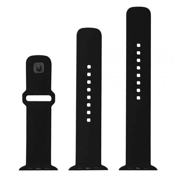 Fixed Apple Watch 38/40/41/42mm Armband Silicone Sporty Strap Svart