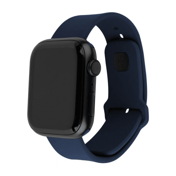 Fixed Apple Watch 38/40/41/42mm Armband Silicone Sporty Strap Mörkblå