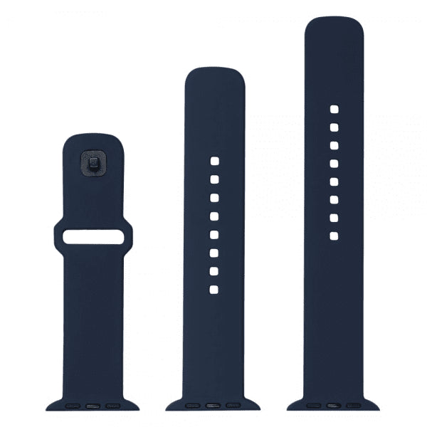 Fixed Apple Watch 38/40/41/42mm Armband Silicone Sporty Strap Mörkblå