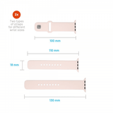Fixed Apple Watch 38/40/41/42mm Armband Silicone Sporty Strap Rosa