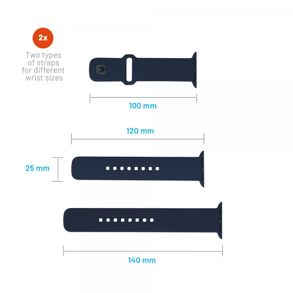 Fixed Apple Watch Ultra 49mm Armband Silicone Sporty Strap Blå