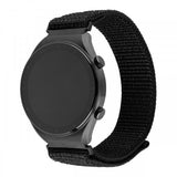 Fixed Samsung Galaxy Watch 20mm Armband Nylon Sporty Strap Svart