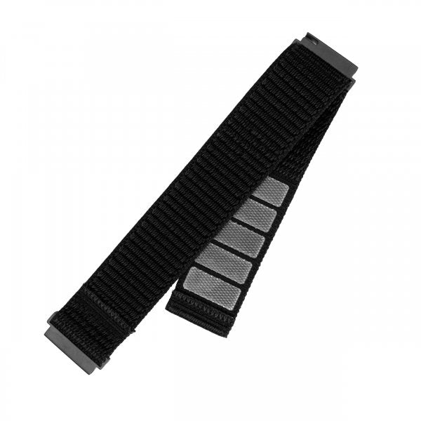 Fixed Samsung Galaxy Watch 20mm Armband Nylon Sporty Strap Svart