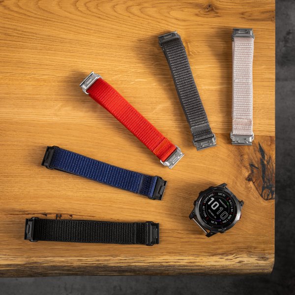 Fixed Garmin QuickFit 22mm Armband Nylon Strap Grå