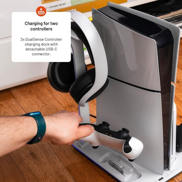 Fixed Multifunktionell PS5 Slim kyl-/laddstation