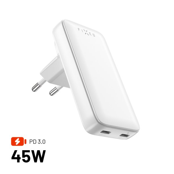 Fixed Reseladdare Slim Traveller 2xUSB-C 45W