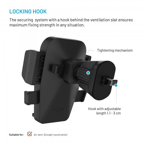 Fixed Bilhållare Iconiq Lock Ventilationsgaller