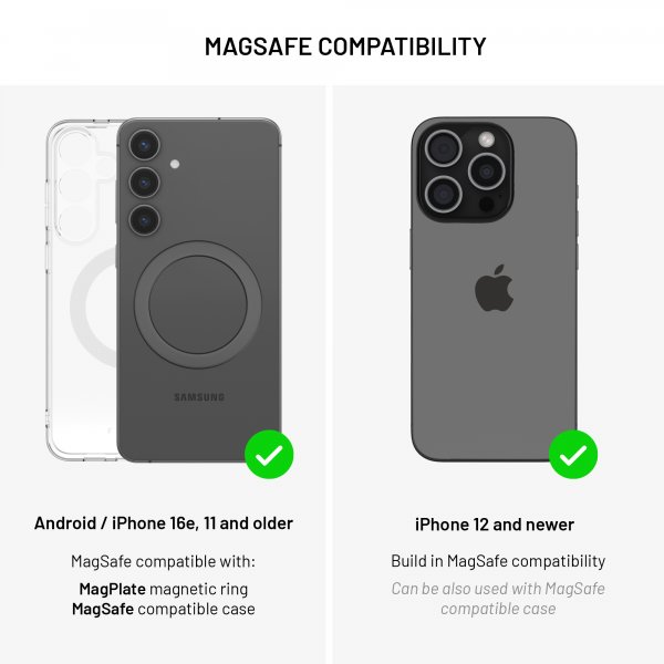 Fixed 3-i-1 MagSafe-laddare MagPowerstation Alu 15W Qi2 Titan