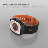Fixed Apple Watch 42/44/45/46mm Armband Silicone Magnetic Strap Svart