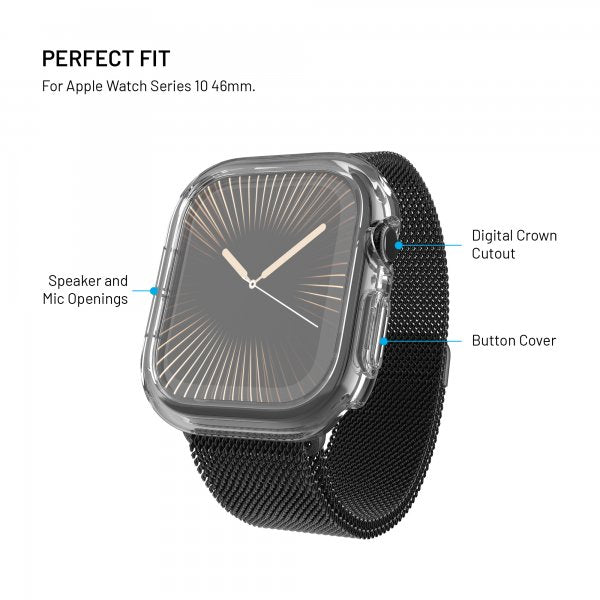 Fixed Apple Watch 46mm (Series 10) Skal med Inbyggt skärmskydd PURE