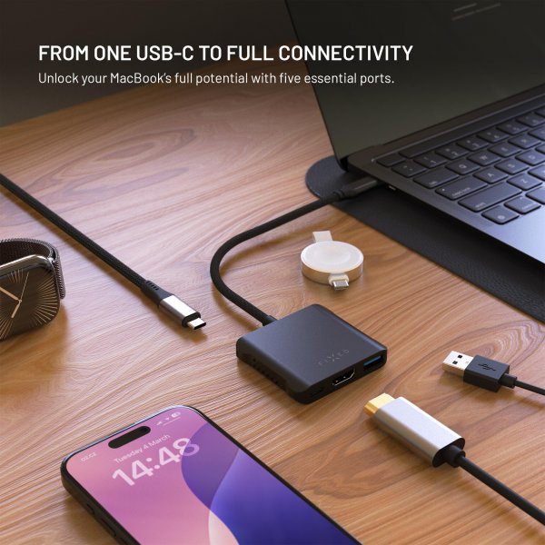 Fixed Quadri USB-C Hub 5in1