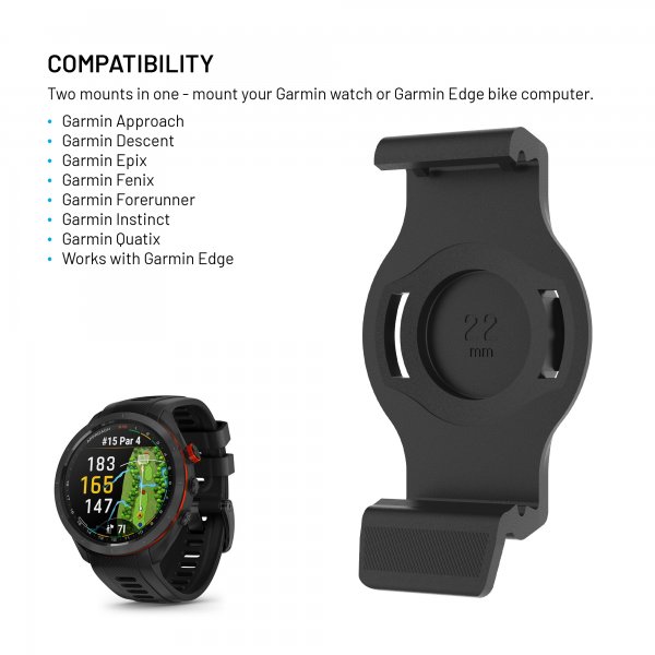 Fixed Garmin Smartwatch 22mm Hållare till Cykelstyre