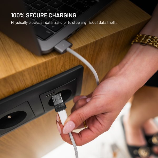 Fixed Data Blocker 2-i-1 USB-A & USB-C 240W