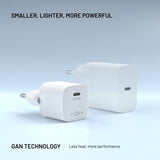 Fixed Laddare Mini PD 30W GaN USB-C Vit