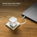 Fixed GaN65 Laddare med utdragbar USB-C Kabel 65W