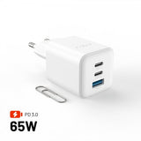 Fixed Laddare Mini PD 65W GaN USB-A & USB-C