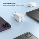 Fixed Laddare Mini PD 65W GaN USB-A & USB-C