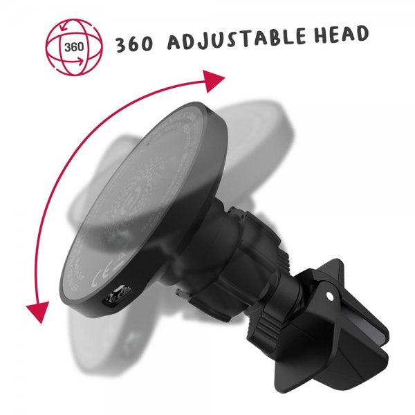 Celly Bilhållare Car Holder with Wireless Charger 15W MagSafe