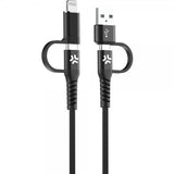 Celly Kabel 4 in 1 USB-C/USB-A/Lightning Cable 60W 2m
