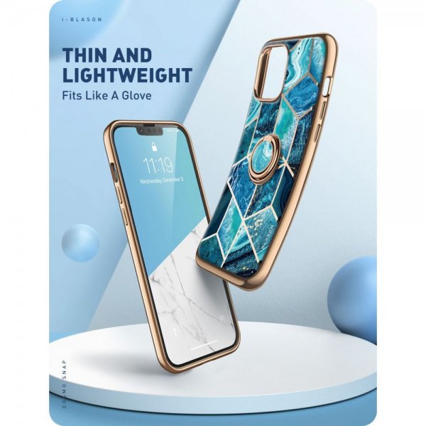 Supcase iPhone 13 Pro Skal Cosmo Snap Blue Marble
