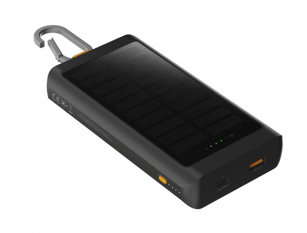 Xtorm Powerbank med Solcell och Ficklampa Go2 10 000 mAh 15W Svart
