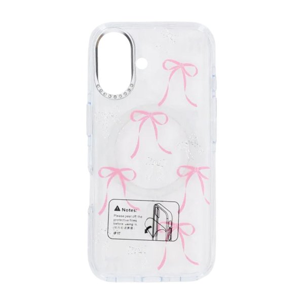 iPhone 17 Skal Mönster MagSafe Rosett
