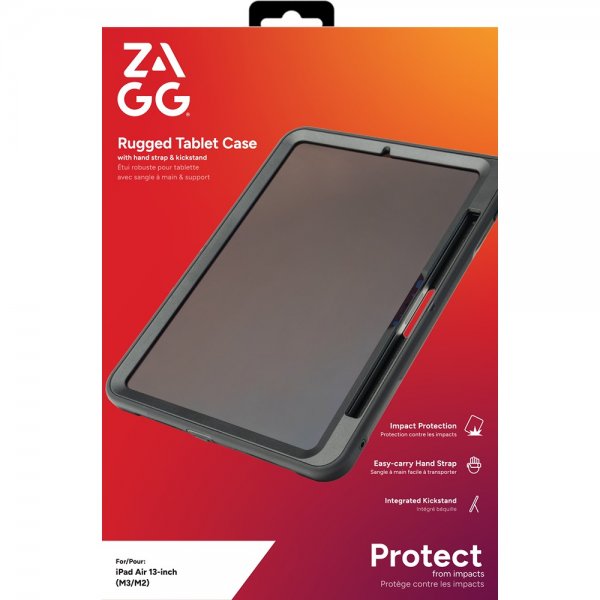 ZAGG iPad Air 13 (M2/M3/M4) Skal Rugged Tablet Case Svart