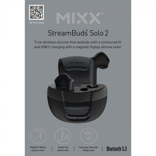 Mixx Hörlurar StreamBuds Solo 2 TWS Svart