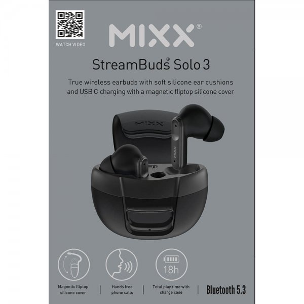 Mixx Hörlurar StreamBuds Solo 3 TWS Svart