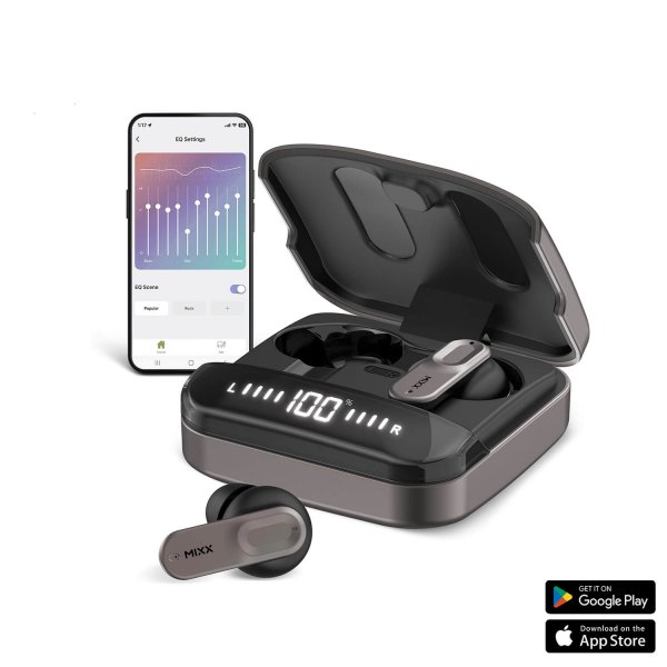 Mixx Trådlösa Hörlurar StreamBuds Ultra Mini Black Gun Metal