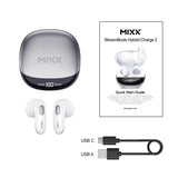 Mixx Trådlösa Hörlurar StreamBuds Hybrid Charge 2 Vit